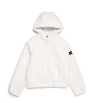 페이크퍼 후드 집업 WHITE N244UFJ100