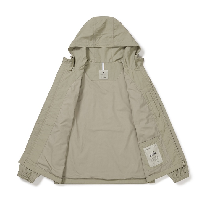 스노우피크 캠플 포켓 바람막이 Beige Gray 