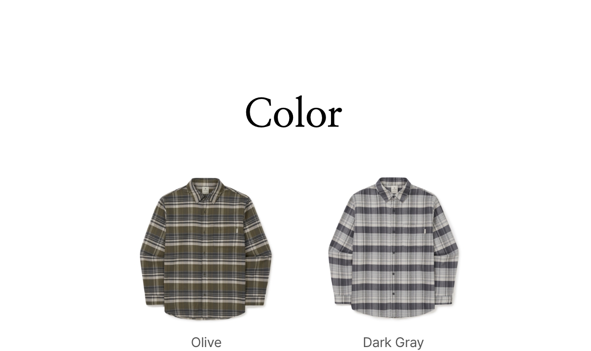 스노우피크 리사이클 체크 셔츠 Dark Gray S24FMFSH02DG