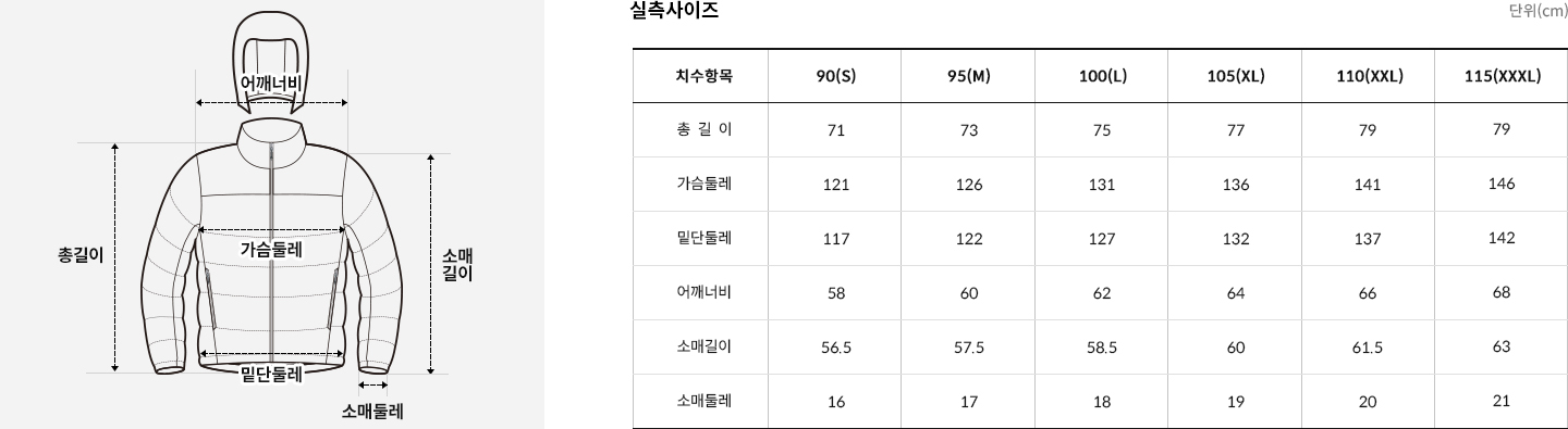 노스페이스 남성 오푸스 RDS 다운 자켓
