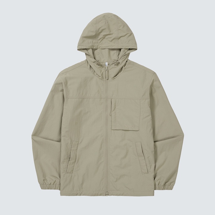 스노우피크 캠플 포켓 바람막이 Beige Gray 