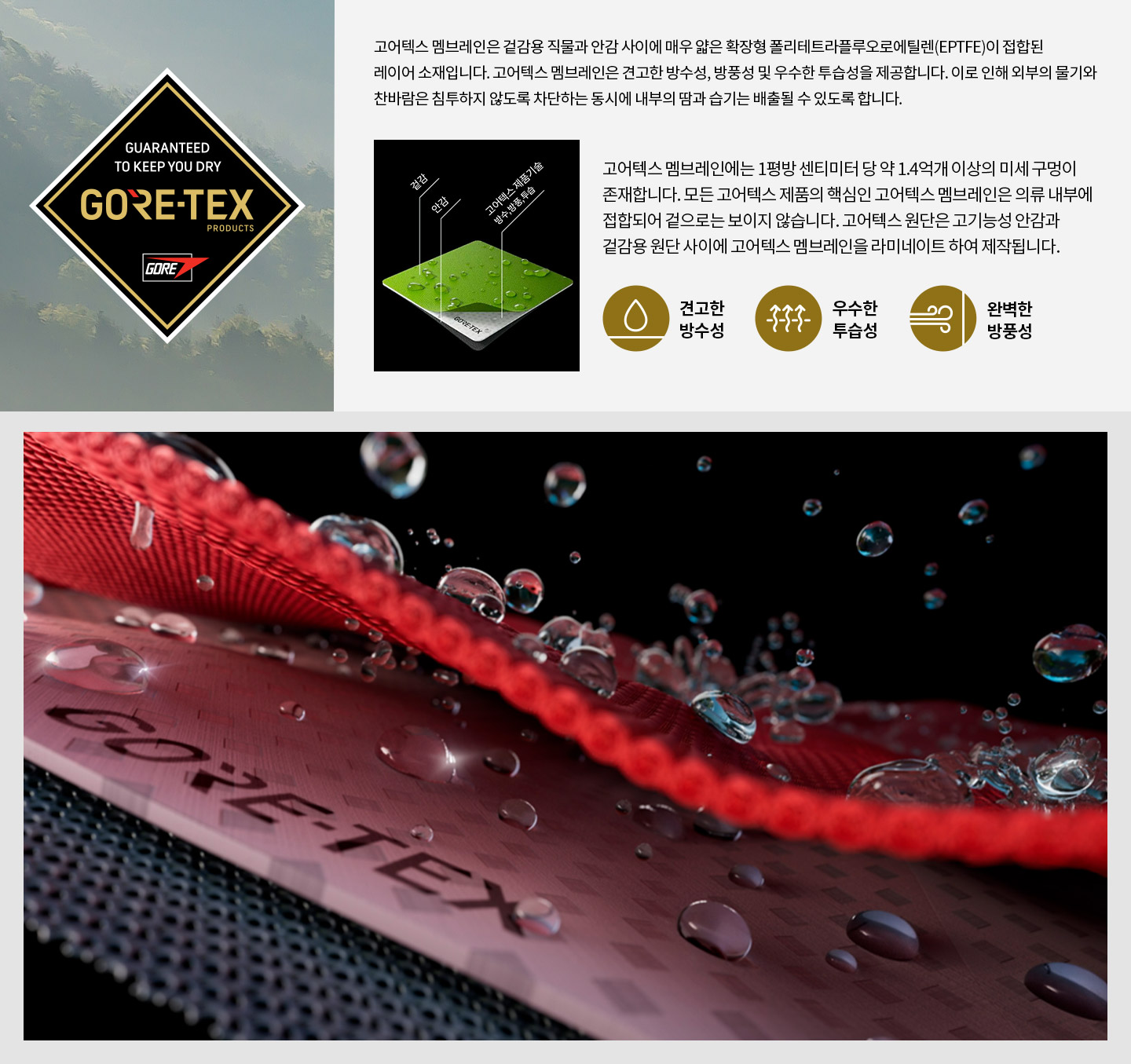 노스페이스 남성 에코 고어텍스 마운틴 자켓 점퍼 NJ2GQ50B